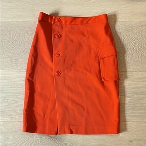 Orange Zara skirt with buttons